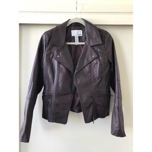 BAR III Dark Maroon Women’s Leather Jacket